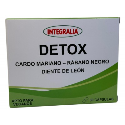 Detox (Cardo Mariano + Rábano Negro + Diente de León) 30 cápsulas de Integralia INTEGRALIA GEN-54627 Higado y sistema hepatob...