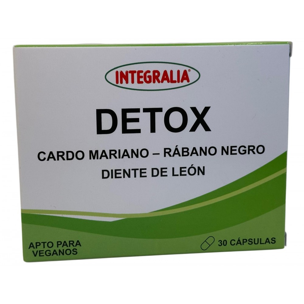 Detox (Cardo Mariano + Rábano Negro + Diente de León) 30 cápsulas de Integralia INTEGRALIA GEN-54627 Higado y sistema hepatob...