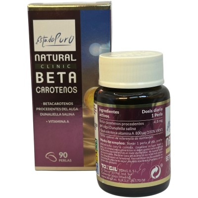 Natural BETA CAROTENOS clinic 90 Perlas de 340mg Estado Puro de Tongil Tongil TON-30238 Antioxidantes salud.bio