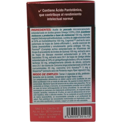 NIVELMEMORIX 40 Cápsulas de Tongil Tongil TON-30141 Memoria salud.bio