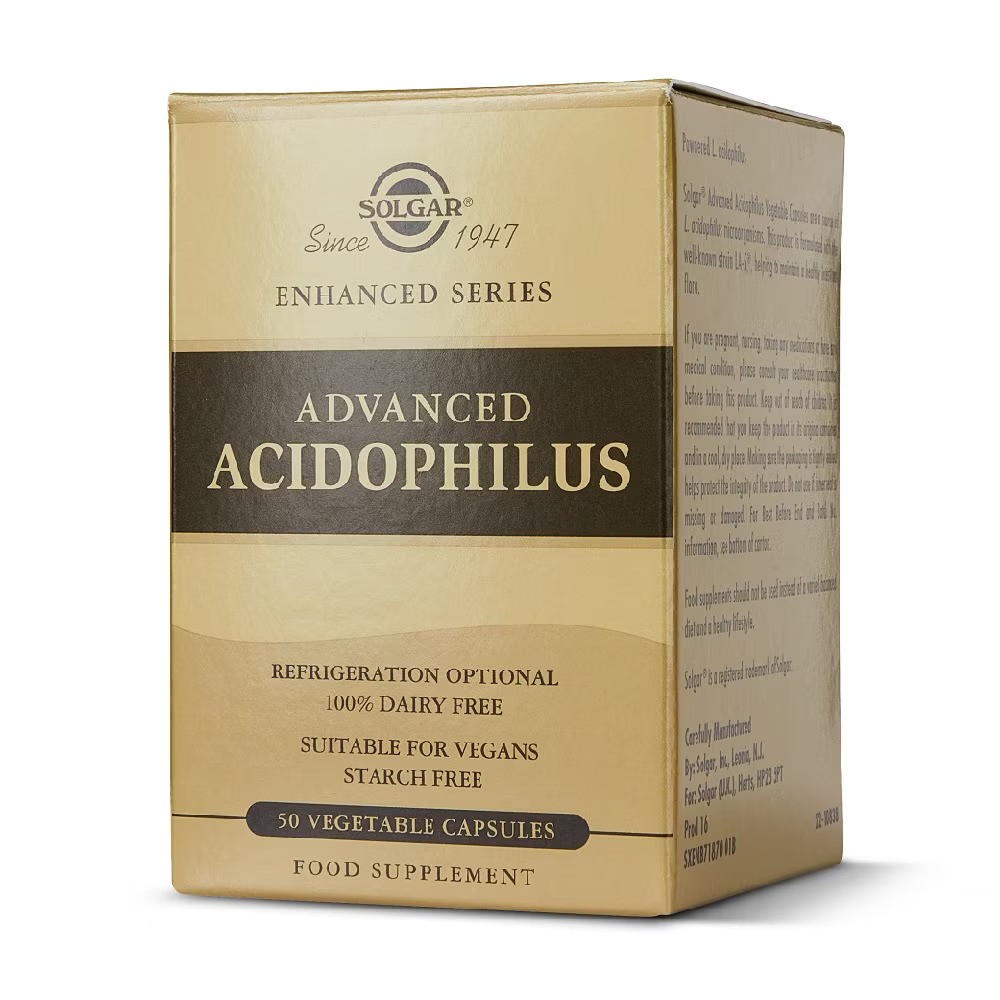 PROBIÓTICO Avanzado Acidophilus (Advanced acidophilus) 50 cápsulas vegetales de solgar Solgar SOL-00751 Ayudas aparato Digest...
