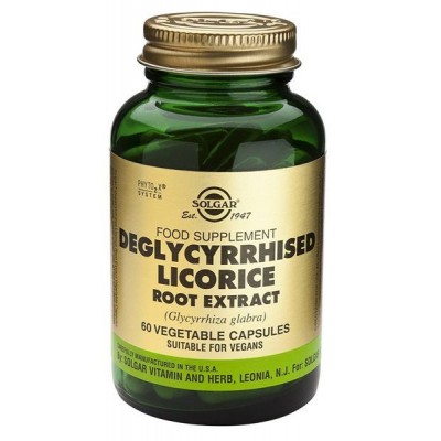 Solgar Regaliz Desglicirrizado Extracto De Raíz , Cápsulas Vegetales SOLGAR 184118 Ayudas aparato Digestivo salud.bio