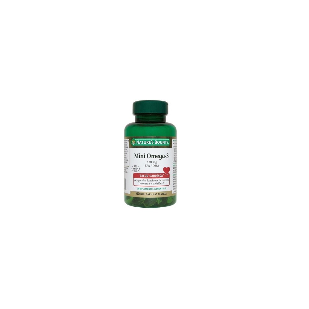 Mini Omega-3 de Nature's Bounty NATURE´S BOUNTY 50755 Ayudas niveles Colesterol y Trigliceridos salud.bio