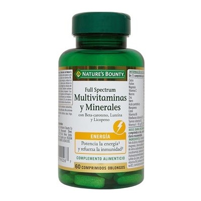 Full Spectrum Multivitaminas y Minerales de Nature's Bounty NATURE´S BOUNTY 30459 Vitaminas y Multinutrientes salud.bio