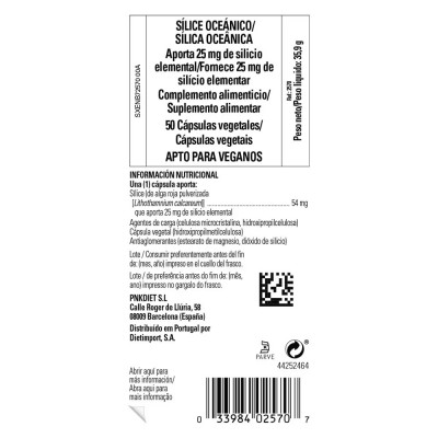 Silice Oceánico 25mg 50 cápsulas vegetales Solgar Solgar 102570 Vitaminas y Minerales salud.bio