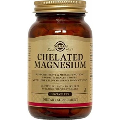 Magnesio Quelado 100 Comprimidos SOLGAR 100700 Suplementos Minerales  salud.bio