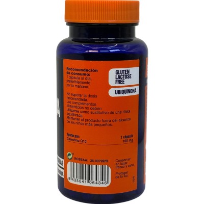 Coenzima Q10 100mg 60 cápsulas (serie Competition) de Megaplus Artesania Agrícola MEG-06434 Antioxidantes salud.bio