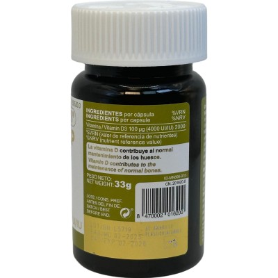 Vitamina D 120 perlas 4000 iU (100pg) Línea VITAHELP de Marnys Marnys MN806 Antioxidantes salud.bio