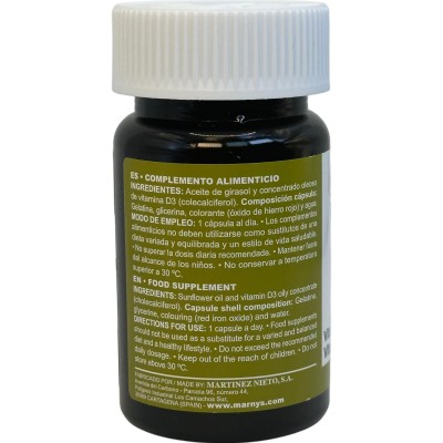 Vitamina D 120 perlas 4000 iU (100pg) Línea VITAHELP de Marnys Marnys MN806 Antioxidantes salud.bio