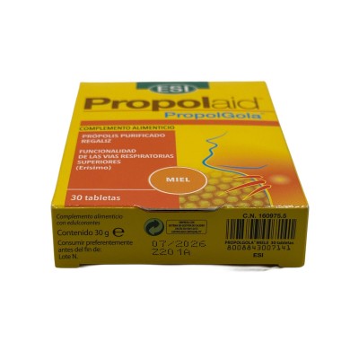 Propolaid Propolgola Miel 30 Comp de ESI® ESI 21011201 Acción benéfica garganta y pecho salud.bio