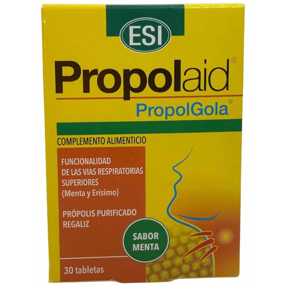 Propolaid Propolgola Menta 30 Comprimidos de ESI® ESI 21011101 Acción benéfica garganta y pecho salud.bio