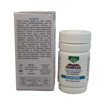 Multicomplex HOMBRE (Vitaminas y Minerales) 30 comprimidos de ESI ESI ESI-13529 Vitaminas y Multinutrientes salud.bio
