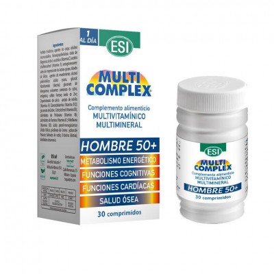 Multicomplex HOMBRE 50+ (Vitaminas y Minerales) 30 comprimidos de ESI ESI ESI-13526 Vitaminas y Multinutrientes salud.bio