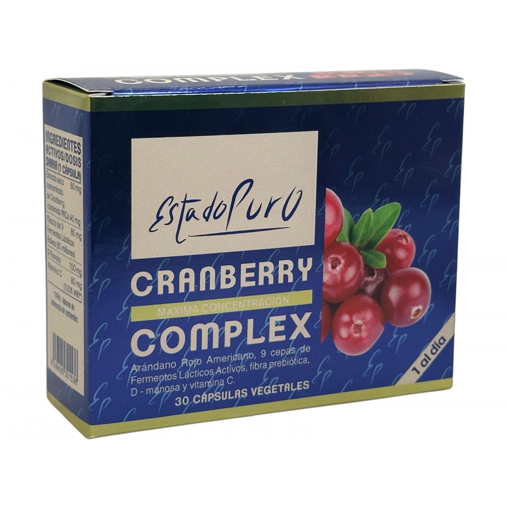 Cranberry complex 30 Cápsulas Estado Puro de Tongil Tongil M38 Bienestar urinario. Ayuda en el bienestar urinario. salud.bio