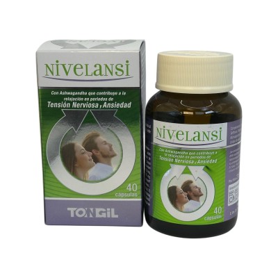 Nivelansi 40 cápsulas de Tongil Tongil H20 Estados emocionales, ansiedad, estrés, depresión, relax salud.bio