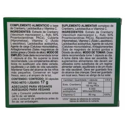 Cranberry 1 al día 150 PACs (30 cápsulas) de Integralia INTEGRALIA 496 Bienestar urinario. Ayuda en el bienestar urinario. sa...