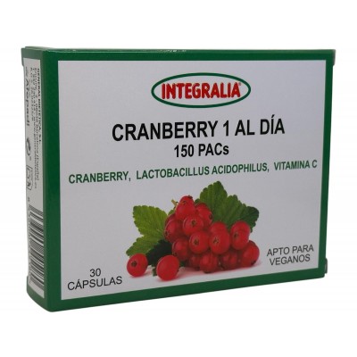 Cranberry 1 al día 150 PACs (30 cápsulas) de Integralia INTEGRALIA 496 Bienestar urinario. Ayuda en el bienestar urinario. sa...