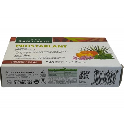PROSTAPLANT (Cuida tu próstata y vías urinarias) 40 Cápsulas de Santiveri Santiveri  SAN-03243 Bienestar urinario. Ayuda en e...
