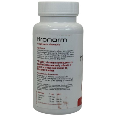 Tironorm (Bueno para tu tiroides*) con Mioinositol 60 cápsulas de Plantis Artesania Agrícola ART-04559 Tiroides salud.bio