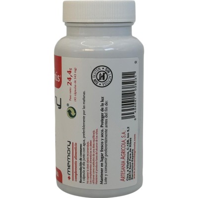 +MEMORY (Bacopa + Ashwagandha) 45 cápsulas de PLANTIS Artesania Agrícola PLA-03823 Ayuda Funcion Celebral salud.bio