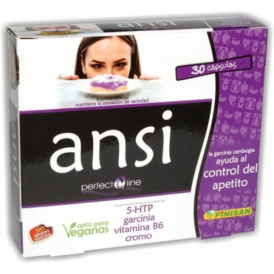 Ansi PLUS (perfect line) ayuda control apetito 30 Cápsulas de Pinisan Pinisan MYC-00841 Quemagrasas y similares salud.bio