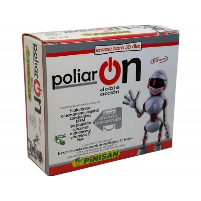 Poliar ON (Doble Acción) 60 cápsulas de Pinisan Pinisan 10600114 Articulaciones y huesos salud.bio