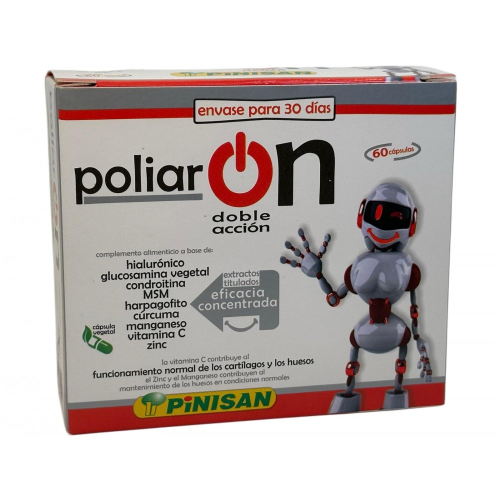 Poliar ON (Doble Acción) 60 cápsulas de Pinisan Pinisan 10600114 Articulaciones y huesos salud.bio