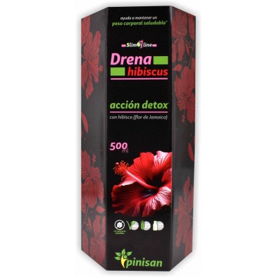 DRENA HIBISCUS de 500 ml de Pinisan Pinisan MYC-00859 Drenantes y Diureticos salud.bio