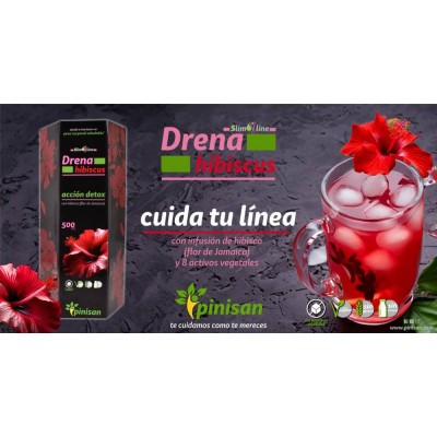 DRENA HIBISCUS de 500 ml de Pinisan Pinisan MYC-00859 Drenantes y Diureticos salud.bio