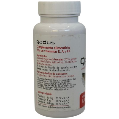 GADUS (Aceite de hígado de Bacalao) 110 cápsulas de Plantis Artesania Agrícola 080060 Ayudas niveles Colesterol y Triglicerid...