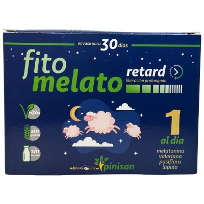 Fito Melato retard (melatonina 1.9mg 30 días) de Pinisan Pinisan 106.00207 insomnio y descanso salud.bio