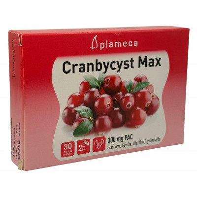CRANBYCYST MAX (Arándano Rojo) 300mg PACs 30 Cápsulas de Plameca Plameca PLA-84542 Bienestar urinario. Ayuda en el bienestar ...