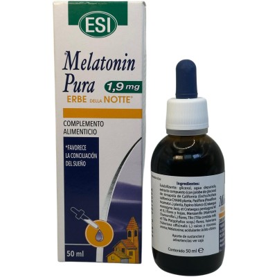 Melatonin pura (Melatonina) 1,9mg gotas con erbe NOTTE 50ml de ESI® ESI ESI-00878 insomnio y descanso salud.bio