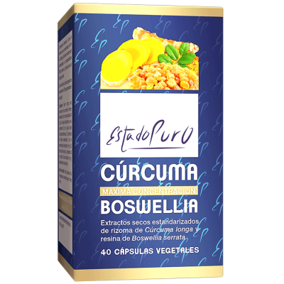 CÚRCUMA BOSWELLIA (Máxima Concentración) 40 cápsulas Estado Puro de Tongil Tongil M92 Suplementos Naturales acción Analgesica...