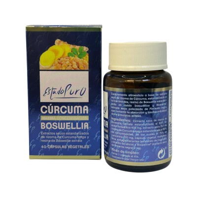 CÚRCUMA BOSWELLIA (Máxima Concentración) 40 cápsulas Estado Puro de Tongil Tongil M92 Suplementos Naturales acción Analgesica...