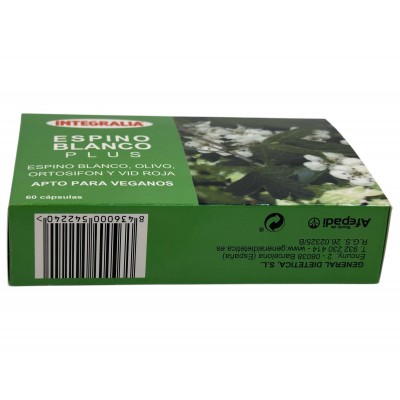 Espino Blanco Plus 60 Cápsulas de integralia Manabios GEN-54224 Sistema cardiovascular salud.bio