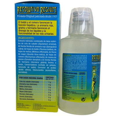 Resolutivo Regium 600ml de Plameca Plameca 445200 DIURETICO salud.bio