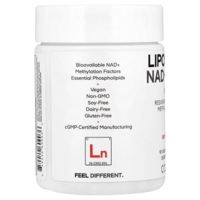 NAD+ 500mg Liposomal ULTRA sport 90 cápsulas vegetales de Codeage Codeage AGE-60903 Antioxidantes salud.bio