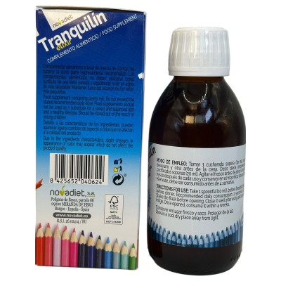 Tranquilín Elixir 150ml de Novadiet Novadiet NOV-04062 insomnio y descanso salud.bio