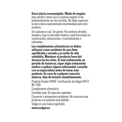 Vitamina E con Selenio 100 Cápsulas Vegetales Solgar Solgar SOL-03351 Vitamina E salud.bio