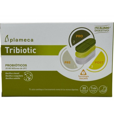Tribiotic (Probióticos 35 Mil Millones) 30 Comprimidos de Plameca Plameca PLA-84621 Ayudas aparato Digestivo salud.bio