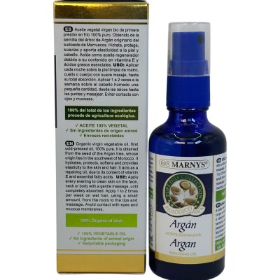 Aceite de Argan Bio 50 ml en spray de Marnys Marnys AP221 Aceites esenciales uso topico salud.bio