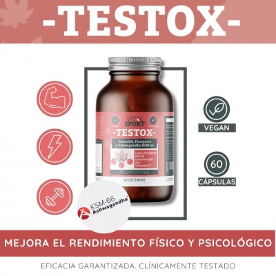 TESTOX (Vital Sport) 60 cápsulas vegetales de WeBotanix WEBOTANIX WEB-22330 Salud Sexual y Fertilidad salud.bio