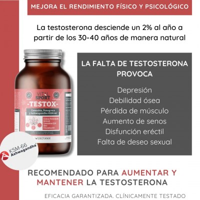 TESTOX (Vital Sport) 60 cápsulas vegetales de WeBotanix WEBOTANIX WEB-22330 Salud Sexual y Fertilidad salud.bio