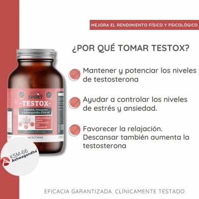 TESTOX (Vital Sport) 60 cápsulas vegetales de WeBotanix WEBOTANIX WEB-22330 Salud Sexual y Fertilidad salud.bio