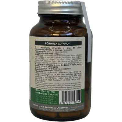 GlyNAC+ (Fórmula Daño Oxidativo) 60 cápsulas Vegetales de Webotanix WEBOTANIX WEB-22354 Antioxidantes salud.bio