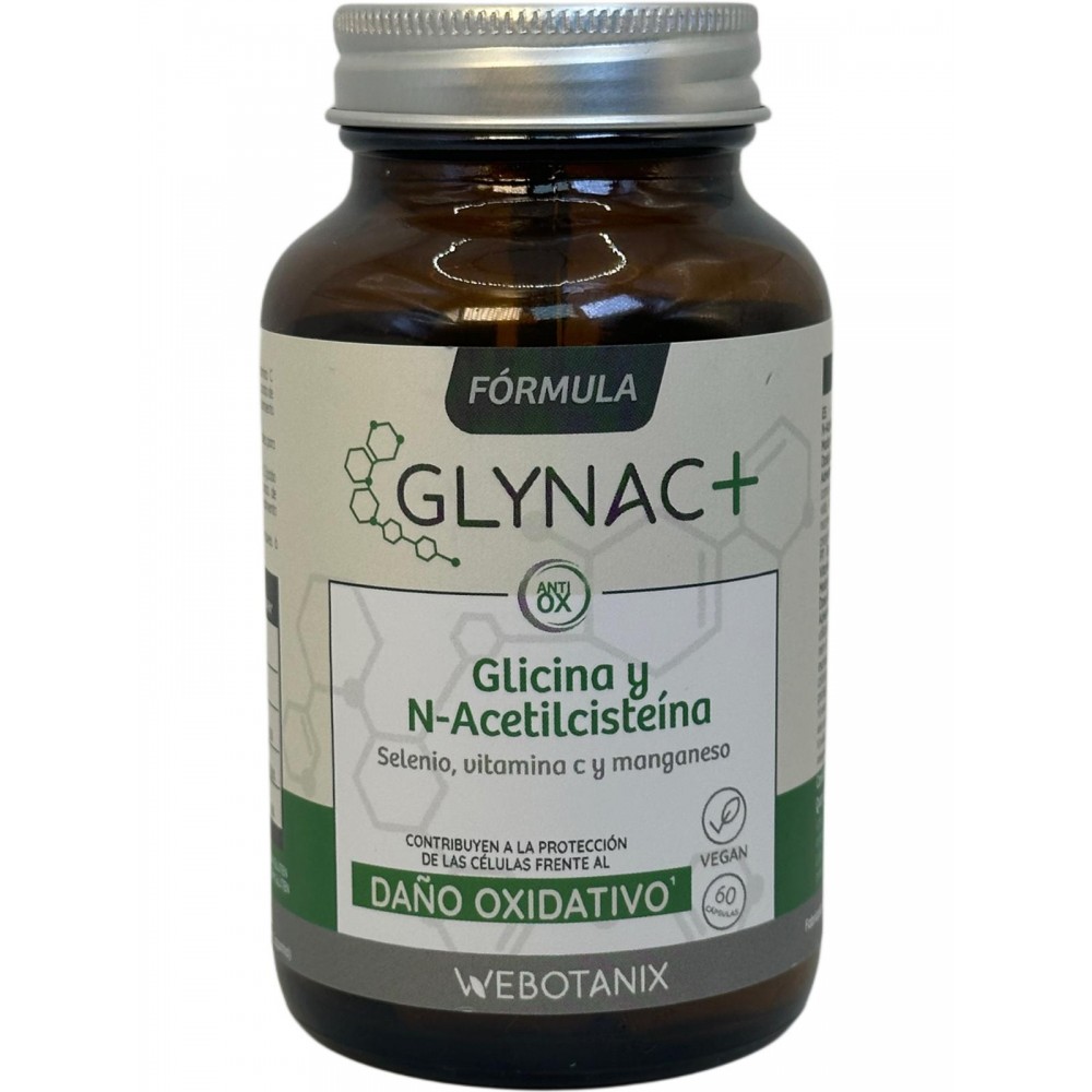 GlyNAC+ (Fórmula Daño Oxidativo) 60 cápsulas Vegetales de Webotanix WEBOTANIX WEB-22354 Antioxidantes salud.bio