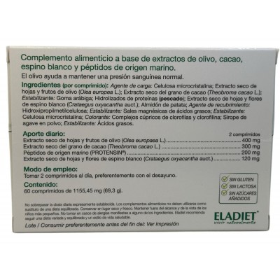 CONTROLTEN (nuevo) 60 Comprimidos de ELADIET Eladiet PA.FE.CTEN.2 Ayuda control Tension salud.bio