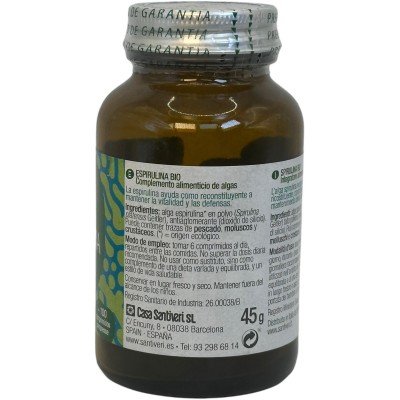 Alga Espirulina BIO – Quanticum 100 Comprimidos de Santiveri Santiveri  08920003 Vitaminas y Minerales salud.bio