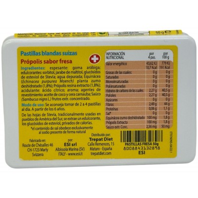 Propolaid Pastilla blanda suiza (Propolis y Equinacea) 50g de ESI ESI 21010280 Acción benéfica garganta y pecho salud.bio